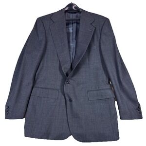 Vtg Polo Ralph Lauren‎ Blazer 42R Gray Dimple Dot 2 Button Lined Vented USA